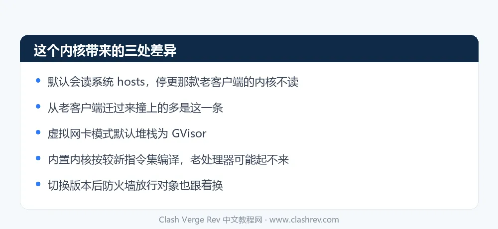 Clash Verge Rev mihomo 内核带来的三处行为差异